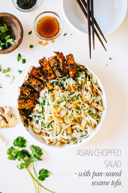Seared Sesame Tofu with Asian Salad
